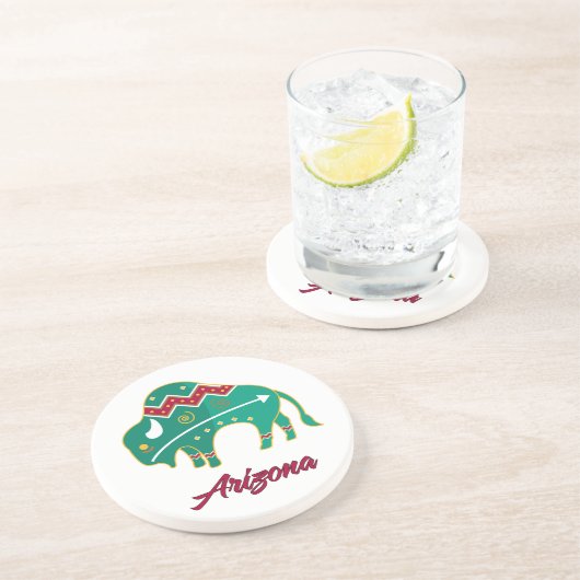 Dessous De Verre En Grès Buffalo Clan Arizona (Côté)