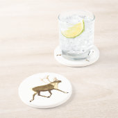 Dessous De Verre En Grès Bull Caribou (Côté)