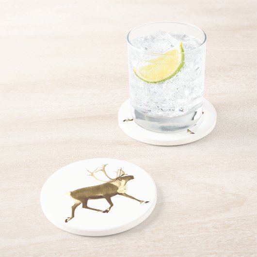 Dessous De Verre En Grès Bull Caribou (Côté)