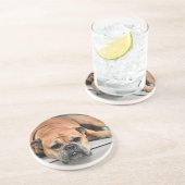 Dessous De Verre En Grès Bull Dog (Côté)