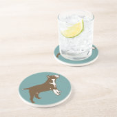 Dessous De Verre En Grès Bull Terrier (Côté)