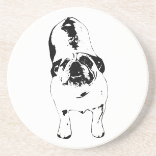 Dessous De Verre En Grès Bulldog (Chien d'affaires) : cherchez vers le haut
