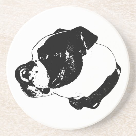 Dessous De Verre En Grès Bulldog Lick Stone Coaster (Devant)