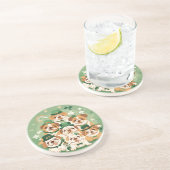 Dessous De Verre En Grès Bulldogs anglais de la Saint-Patrick (Côté)