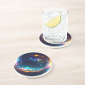 Dessous De Verre En Grès Bulle cosmique Galaxie Imaginaire Art (Côté)