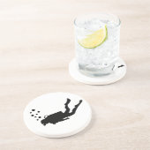 Dessous De Verre En Grès Bulles de plongeur autonome (Côté)