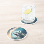 Dessous De Verre En Grès Bump et Bite de requin (Côté)