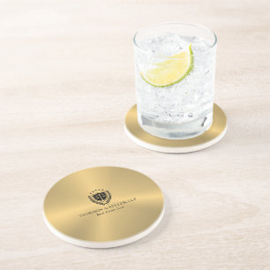 Dessous De Verre En Grès Bureau de droit professionnel moderne métallisé or