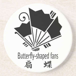 Dessous De Verre En Grès Butterfly-shaped fans