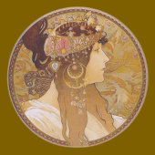 Dessous De Verre En Grès Byzantine Brunette, Mucha