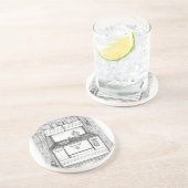 Dessous De Verre En Grès Cabine Stove (Côté)