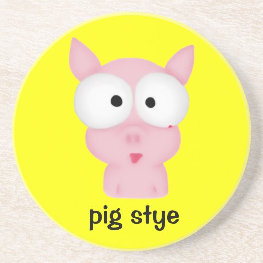 Dessous De Verre En Grès Caboteur d'étable de porc (Devant)