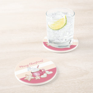 Dessous De Verre En Grès Cacao Chaud De Noël Et Cookies Aquarelle