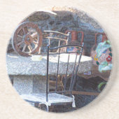 Dessous De Verre En Grès Cactus espagnol et vie morte (Devant)