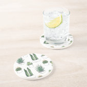 Dessous De Verre En Grès Cactus pour aquarelle et Succulent (Côté)