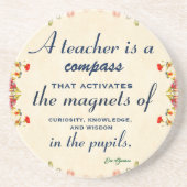 Dessous De Verre En Grès Cadeau d'appréciation de l'enseignant Un enseignan (Devant)