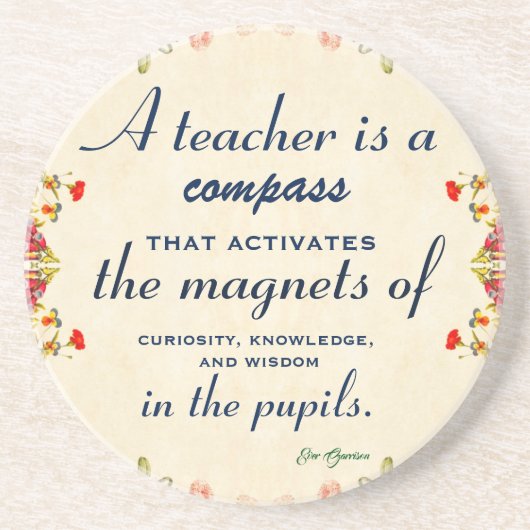 Dessous De Verre En Grès Cadeau d'appréciation de l'enseignant Un enseignan (Devant)