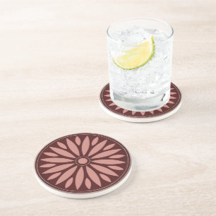 DESSOUS DE VERRE EN GRÈS CADEAU DE FLEURS DE COULEUR SIMPLE POUR LA MAMAN P