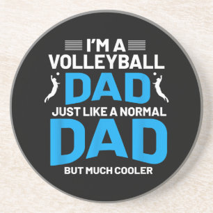 Dessous De Verre En Grès Cadeau De Volley-Ball Mignonne Pour Les Pères Et L