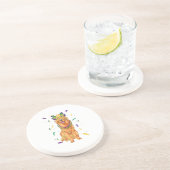 Dessous De Verre En Grès Cadeau Golden Retriever (Côté)