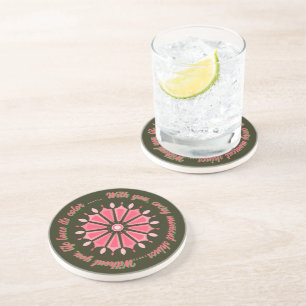 DESSOUS DE VERRE EN GRÈS CADEAU MODERNE DE FLEURS COLORÉ FILLE SOEUR MOM