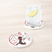 Dessous De Verre En Grès Cadeau Père Noël Secret - Prospérité et Richesse (Côté)