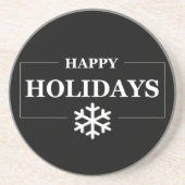 Dessous De Verre En Grès Cadeau personnalisé de Noël Joyuses Fêtes (Devant)