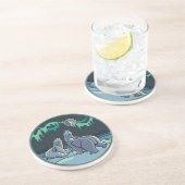 Dessous De Verre En Grès Cadeaux d'art de l'ours polaire Art autochtone Des (Côté)