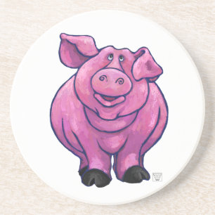 Dessous De Verre En Grès Cadeaux et accessoires de cochon