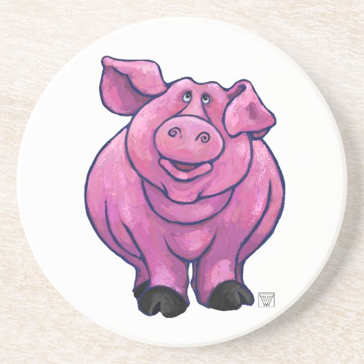 Dessous De Verre En Grès Cadeaux et accessoires de cochon (Devant)