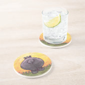 Dessous De Verre En Grès Cadeaux et accessoires Hippopotamus (Côté)