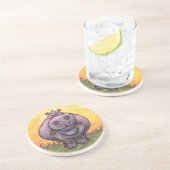 Dessous De Verre En Grès Cadeaux et accessoires Hippopotamus (Côté)