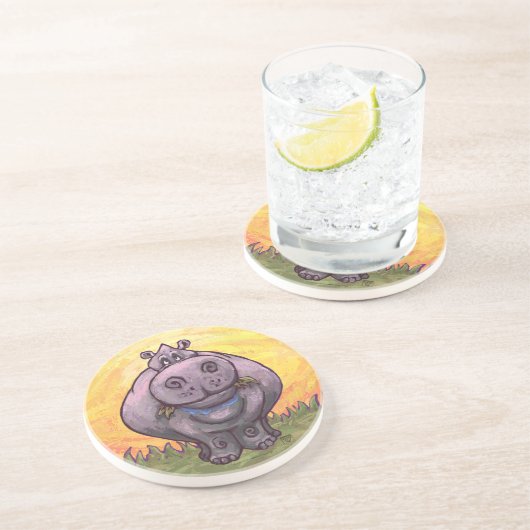 Dessous De Verre En Grès Cadeaux et accessoires Hippopotamus (Côté)