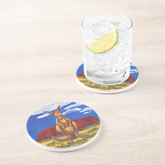 Dessous De Verre En Grès Cadeaux et accessoires Kangaroo (Côté)