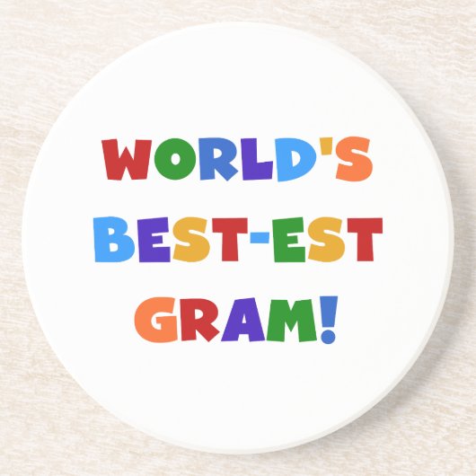 Dessous De Verre En Grès Cadeaux lumineux de couleurs de gramme du (Devant)