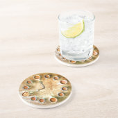 Dessous De Verre En Grès Cadran de tasse à café design temps du café (Côté)