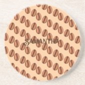 Dessous De Verre En Grès Café Caféine Haricots (Devant)