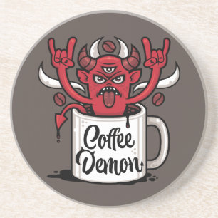 Dessous De Verre En Grès Café Demon