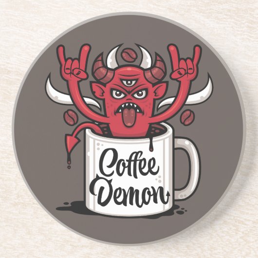 Dessous De Verre En Grès Café Demon (Devant)