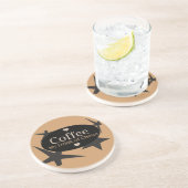 Dessous De Verre En Grès Café et Étoiles (Côté)