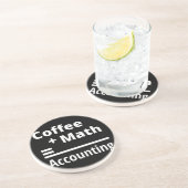 Dessous De Verre En Grès Café + Math = Comptabilité (Côté)