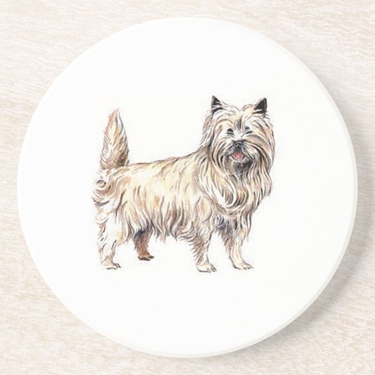 Dessous De Verre En Grès Cairn Terrier (Devant)