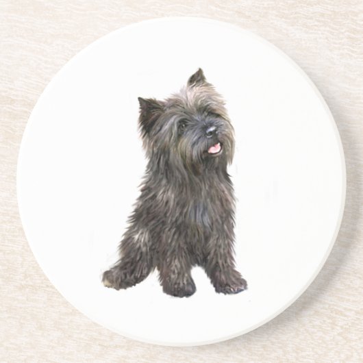Dessous De Verre En Grès Cairn Terrier - bringé (Devant)
