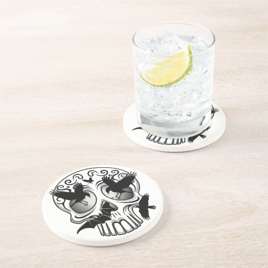 Dessous De Verre En Grès Calaveras décoratives Halloween (Côté)