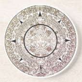 Dessous De Verre En Grès Calendrier du disque solaire Aztec (Devant)