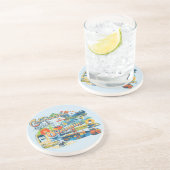 Dessous De Verre En Grès California Dreaming (Côté)