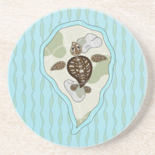 Dessous De Verre En Grès Callie le Dessous de verre de grès de la tortue de