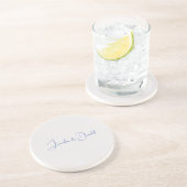 Dessous De Verre En Grès Calligraphie tendance écriture classique personnel (Côté)