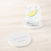 Dessous De Verre En Grès Calligraphie tendance écriture classique personnel (Côté)