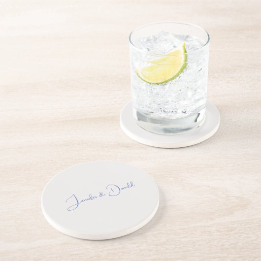 Dessous De Verre En Grès Calligraphie tendance écriture classique simple pe (Côté)